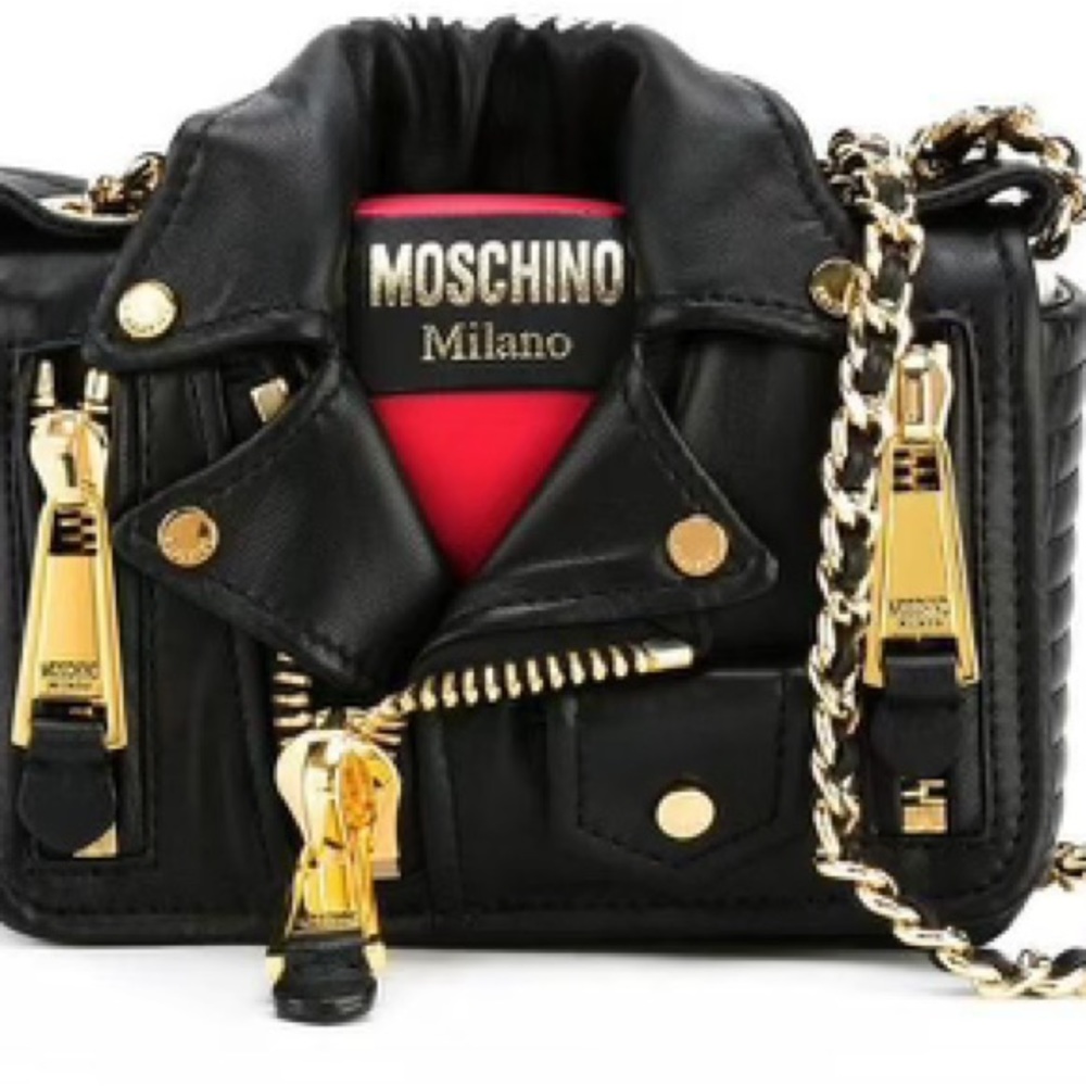 Moschino H&M Leather Biker Jacket Shoulder Bag